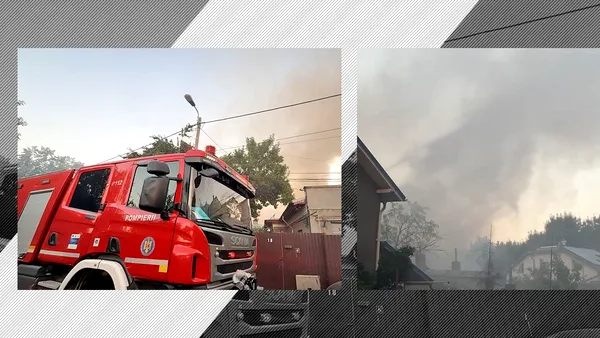INCENDIU produs la mai multe imobile, din sectorul 2 al Capitalei. O persoană a fost asistată medical
