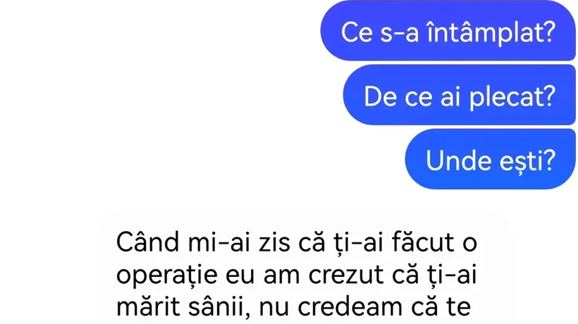 BANCUL de luni | „Ce s-a întâmplat, de ce ai plecat?”