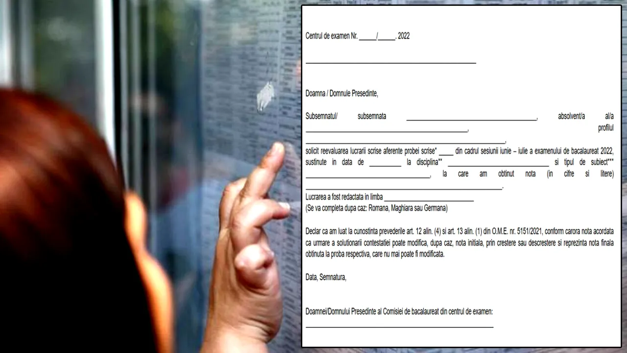BAC 2022 | Te simți nedreptățit de rezultate? Acesta este modelul pentru a depune contestație la Bacalaureat 2022