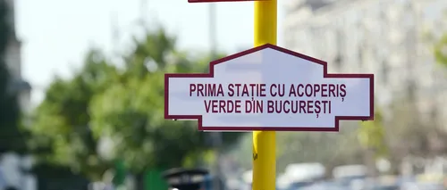 Bucureștiul va avea 34 de stații de tramvai acoperite de vegetație. Fotografie spectaculoasă cu prima stație verde 

