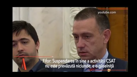 Fifor: Suspendarea CSAT a fost o găselniță a președintelui