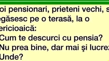 BANC | Doi pensionari, prieteni vechi, s-au revăzut după ani buni