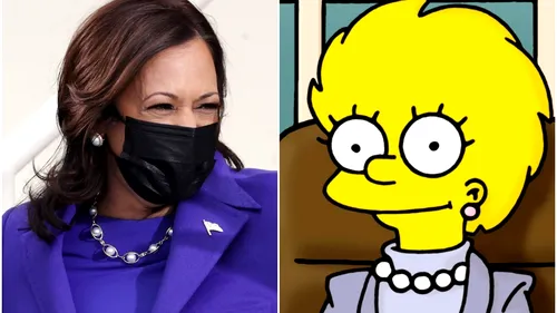 The Simpson „a prezis” în totalitate ținuta de învestire a vicepreședintei SUA, Kamala Harris