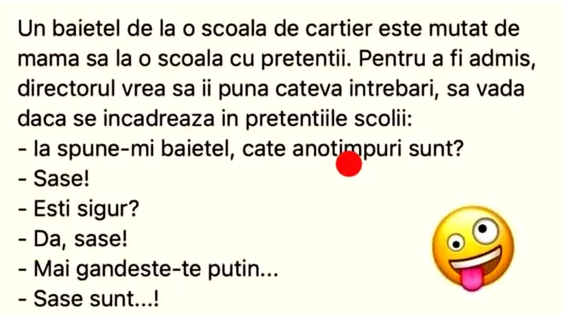 BANCUL ZILEI | Mihăiță, câte anotimpuri sunt?