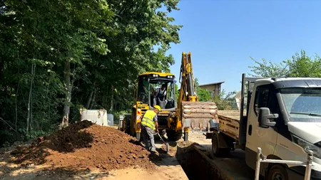 (P) Continuă extinderea rețelei de apă și canalizare din Snagov