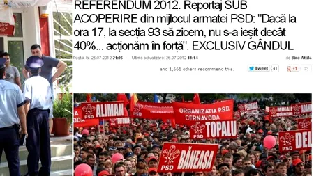 EXCLUSIV - 14 primari, chemați la DNA în urma unui REPORTAJ GÂNDUL despre frauda la REFERENDUM. Unul dintre ei ne amenință cu judecata, altul ne transmite: Nu mă duc nici cu mascații, dacă vin după mine