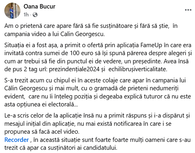 EXCLUSIV | Noi dezvăluiri din scandalul influencerilor MANIPULAȚI pentru promovarea lui Călin Georgescu pe TikTok: „Nu ș