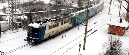 Cinci trenuri care circulă în județul Timiș sunt anulate din cauza zăpezii 
