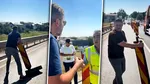 Scandal la pasajul peste A0. Primarul din Berceni a blocat lucrările și a mutat balizele: „Luni mă găsiți spânzurat și pe mine și pe băieți, de pod”