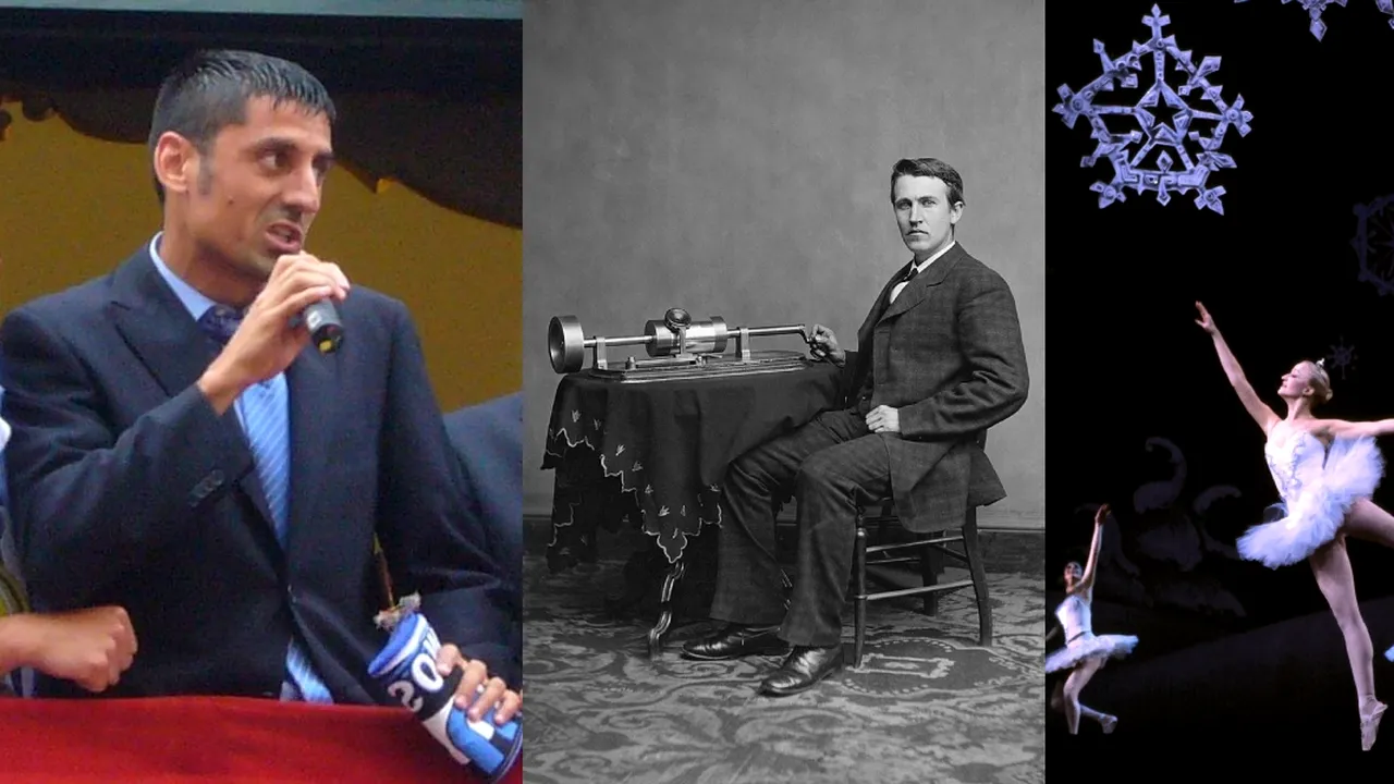 6 DECEMBRIE, calendarul zilei: Ionel Dănciulescu împlinește 48 ani/Edison realizează prima înregistrare sonoră/Premiera baletului Spărgătorul de nuci