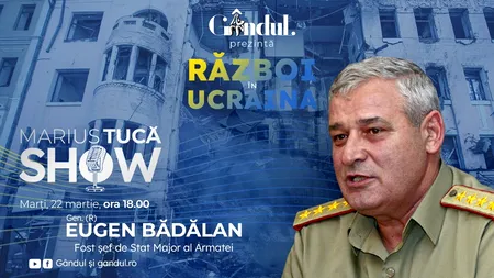 Marius Tucă Show începe marți, 22 martie de la ora 18.00, live pe gandul.ro cu o nouă ediție specială