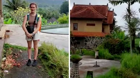O turistă a rezervat o vilă în Bali, prin AirBnb, pentru un concediu ideal. Când a ajuns, să leșine: a găsit clădirea abandonată