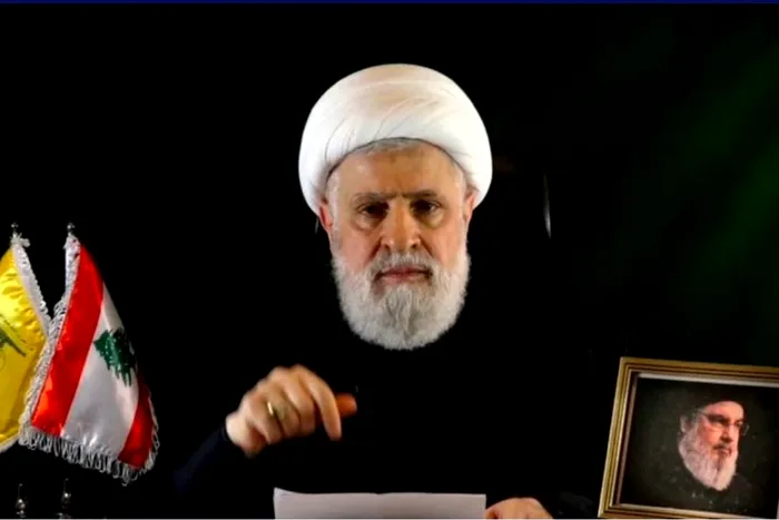 Liderul grupării Hezbollah, Naim Qassem - Foto: X/@Osocom123