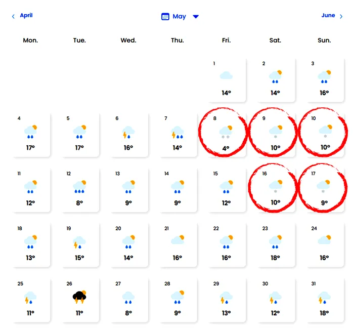 Ninsori și temperaturi de iarnă la munte