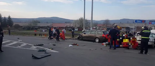 Accident grav în Sibiu: Trei răniți în urma coliziunii dintre două mașini și un TIR