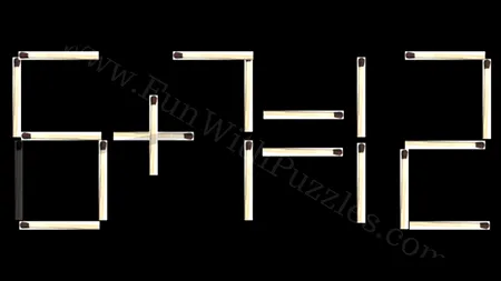 Test de inteligență | Mutați un singur băț de chibrit pentru a corecta 6+1=12