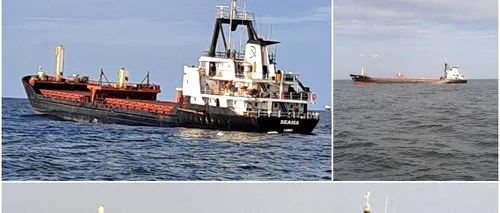 UPDATE | Explozie la bordul unei nave, între Sulina și Canalul Bîstroe. Ea a fost remorcată către Golful Musura şi eşuată în siguranţă