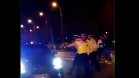 Șofer scos din mașină cu focuri de armă, după ce ar fi lovit un polițist. Fiul unui traficant de droguri a fost reținut pentru 24 de ore. UPDATE