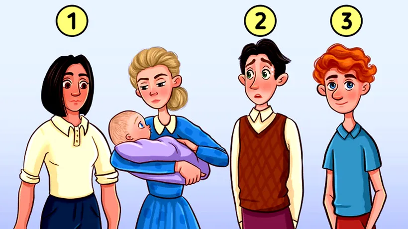 TEST IQ | Care dintre cei 3 bărbați este tatăl bebelușului din imagine?