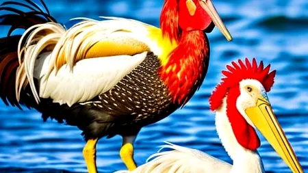 „O nouă specie în Delta Dunării: A apărut «PELICOCUL», o încrucişare între pelicanul creţ şi cocoşul galic”. Top 3 cele mai tari farse de 1 aprilie