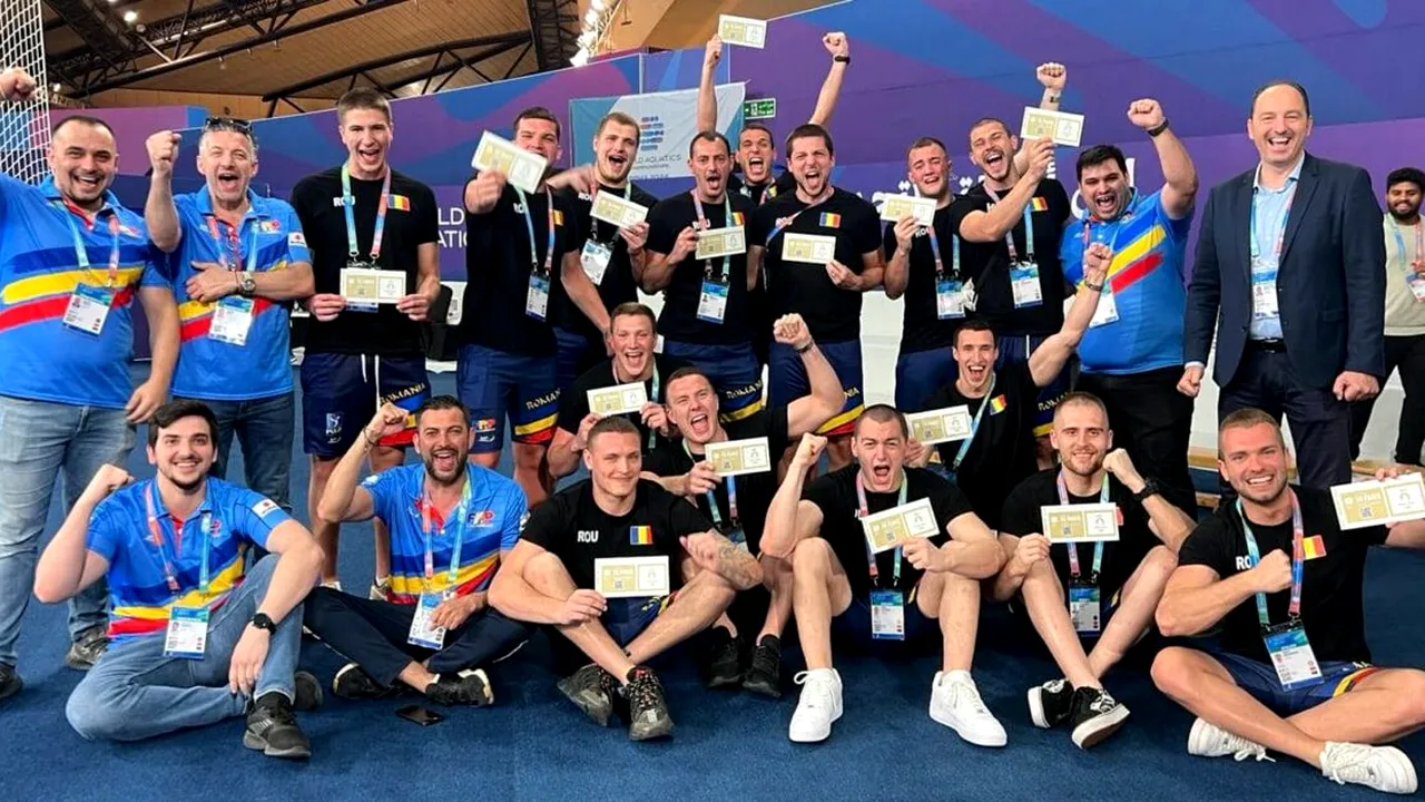 Echipa națională de polo masculin a României nu avea nicio șansă să se califice la Jocurile Olimpice, dar a „prins” biletul pentru Paris 2024