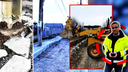 Trotuar ca-n „Cascadorii râsului” la Slobozia: stâlpii merg pe jos, pietonii pe carosabil. Primarul din Ialomița: ”Suntem de râsul lumii”