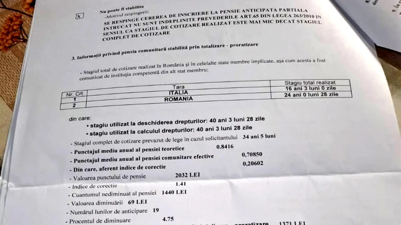Ce PENSIE primește o româncă, după ce a lucrat 21 de ani ca badantă în Italia. Avem documentele!