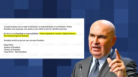 Gândul publică în exclusivitate moțiunea împotriva Guvernului Bolojan: „România nu este de vânzare - Fără progresiști la guvernare”