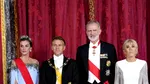 Regele Felipe al VI-lea și Regina Letizia au organizat o cină de gală în onoarea lui Emmanuel Macron și a Primei Doamne