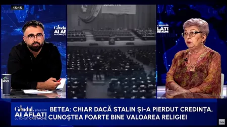 Lavinia Betea: STALIN fusese un strălucit seminarist. Chiar dacă și-a pierdut credința, cunoștea foarte bine valoarea religiei