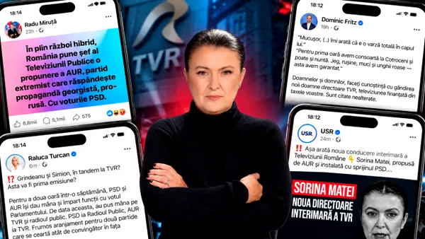 De 24 de ore USR se războiește cu jurnalista Sorina Matei, după numirea acesteia la conducerea TVR. Partidul atacă în valuri noua directoare, cunoscută ca ziarist incomod