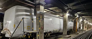 Primele imagini cu noul metrou Alstom în depoul de la Berceni. Ce dotări are trenul produs în Brazilia