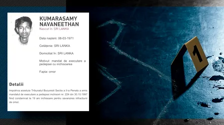Un criminal din Sri Lanka, prins după 33 de ani. El a ucis un bărbat în București în 1991 și a fost capturat în 2024 în Germania