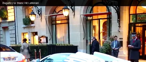Cum arată o tamponare de câteva milioane de dolari, petrecută în fața unui hotel de lux din Paris
