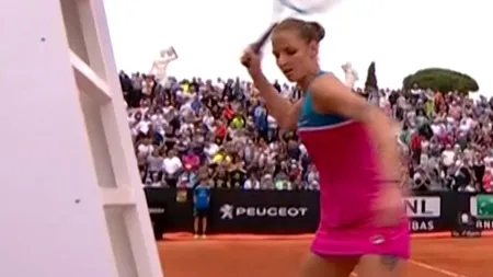 Decizie incredibilă a WTA, după ce Pliskova a distrus scaunul arbitrei la Roma. Cine va fi pedepsit, de fapt. VIDEO