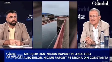 Nicușor Dan, niciun raport pe drona din Constanța. Răzvan Dumitrescu: Pe baza datelor de la NATO și de la specialiștii tăi, care e concluzia ta?