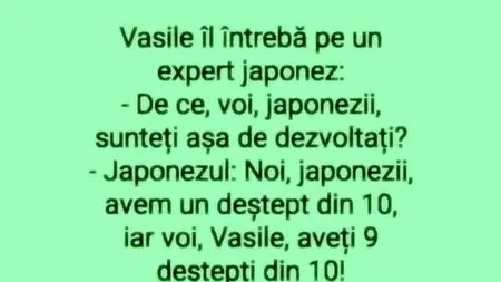 Bancul de marți | Vasile și japonezul