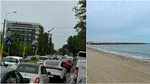 Cozi kilometrice la intrarea în stațiunea Mamaia, în minivacanța de Rusalii. Plaja e pustie din cauza ploii