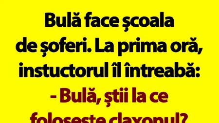BANC | Bulă face școala de șoferi