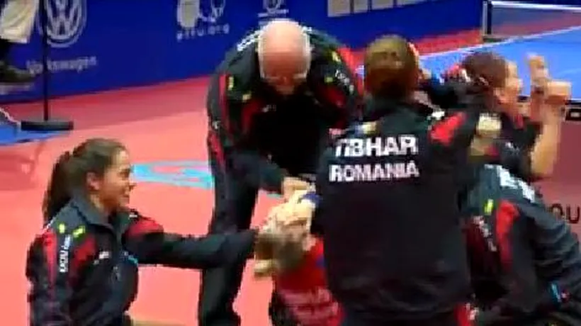 Aur pentru România la Europeanul de tenis de masă, după ce a învins echipa Germaniei. VIDEO