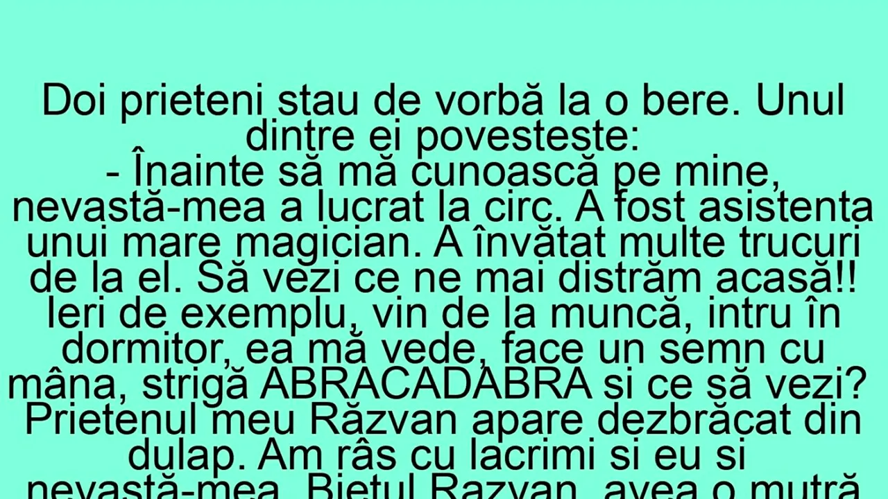 BANCUL ZILEI | Doi prieteni stau de vorbă la o bere