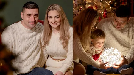 George Simion, ședință foto cu familia de Sărbători. Cum s-a pozat liderul AUR alături de soție și fiul său