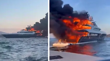 Un iaht de lux a luat FOC în Sardinia și s-a scufundat. 12 pasageri erau la bord