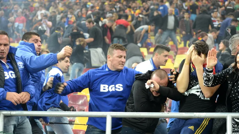 Reacția OFICIALĂ a firmei de pază care a bătut suporterii români la meciul cu Ungaria: „E greu să îi potolești cu vorba bună pe suporterii violenți