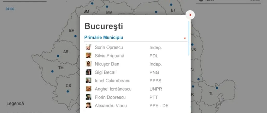 EXIT POLL REZULTATE pentru BUCUREȘTI și marile orașe la ALEGERILE LOCALE 2012 - aplicație specială pe gandul.info