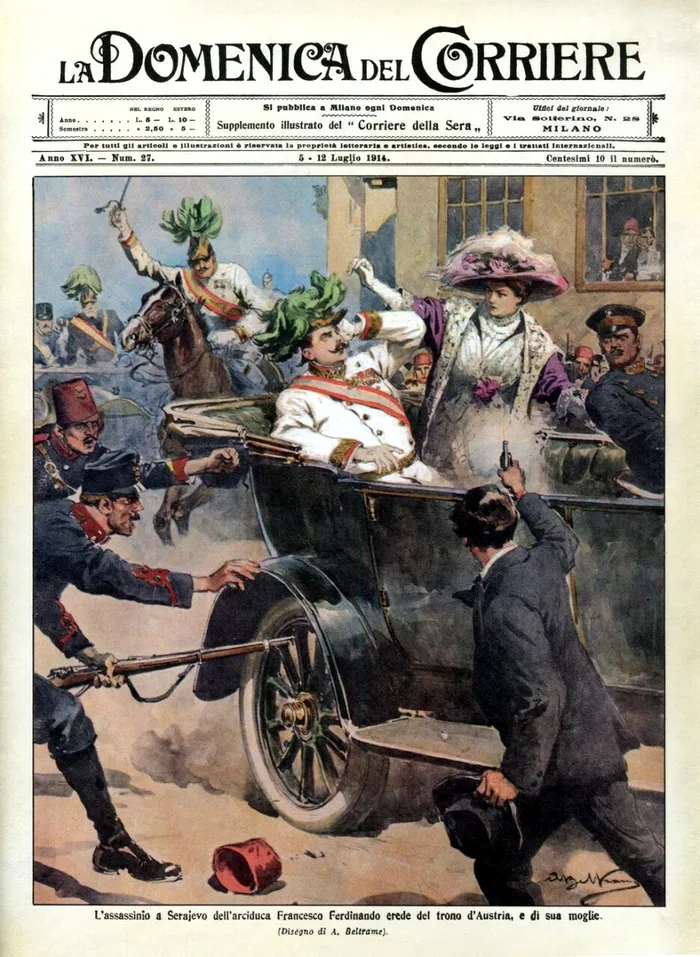 Asasinarea arhiducelui austro-ungar Franz Ferdinand (28 iunie 1914)