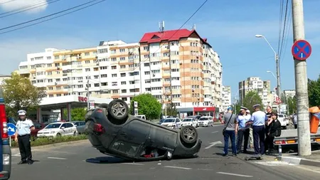 Accident spectaculos în Galați. Așa și-a 