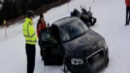 Amenzi usturătoare pentru șoferii care au parcat direct pe pârtia din Poiana Brașov