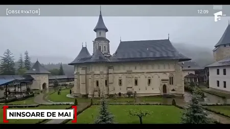 A nins ca-n povești la Mănăstirea Putna, în această dimineață. Ce anunță meteorologii pentru următorele ore