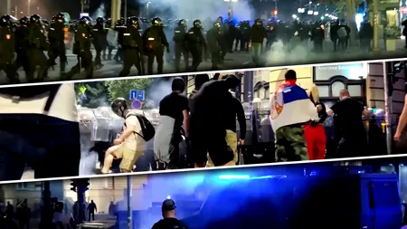 Proteste violente în Serbia: zeci de mii de oameni au ieșit în stradă la Belgrad și cer plecarea președintelui Aleksandar Vučić
